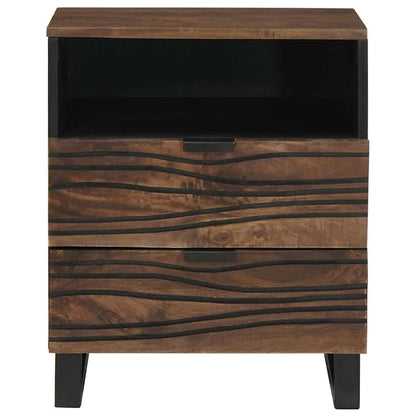 vidaXL Bedside Cabinet Walnut 50 x 33 x 62 cm Engineered Wood 3