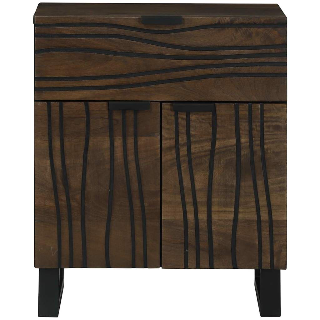 vidaXL Bedside Cabinet Walnut 50 x 33 x 60 cm Engineered Wood 3
