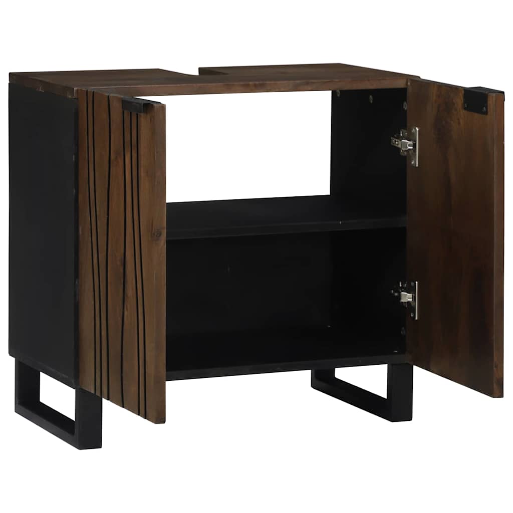 vidaXL Bathroom Sink Cabinet Walnut 62 x 33 x 58 cm Engineered Wood 3