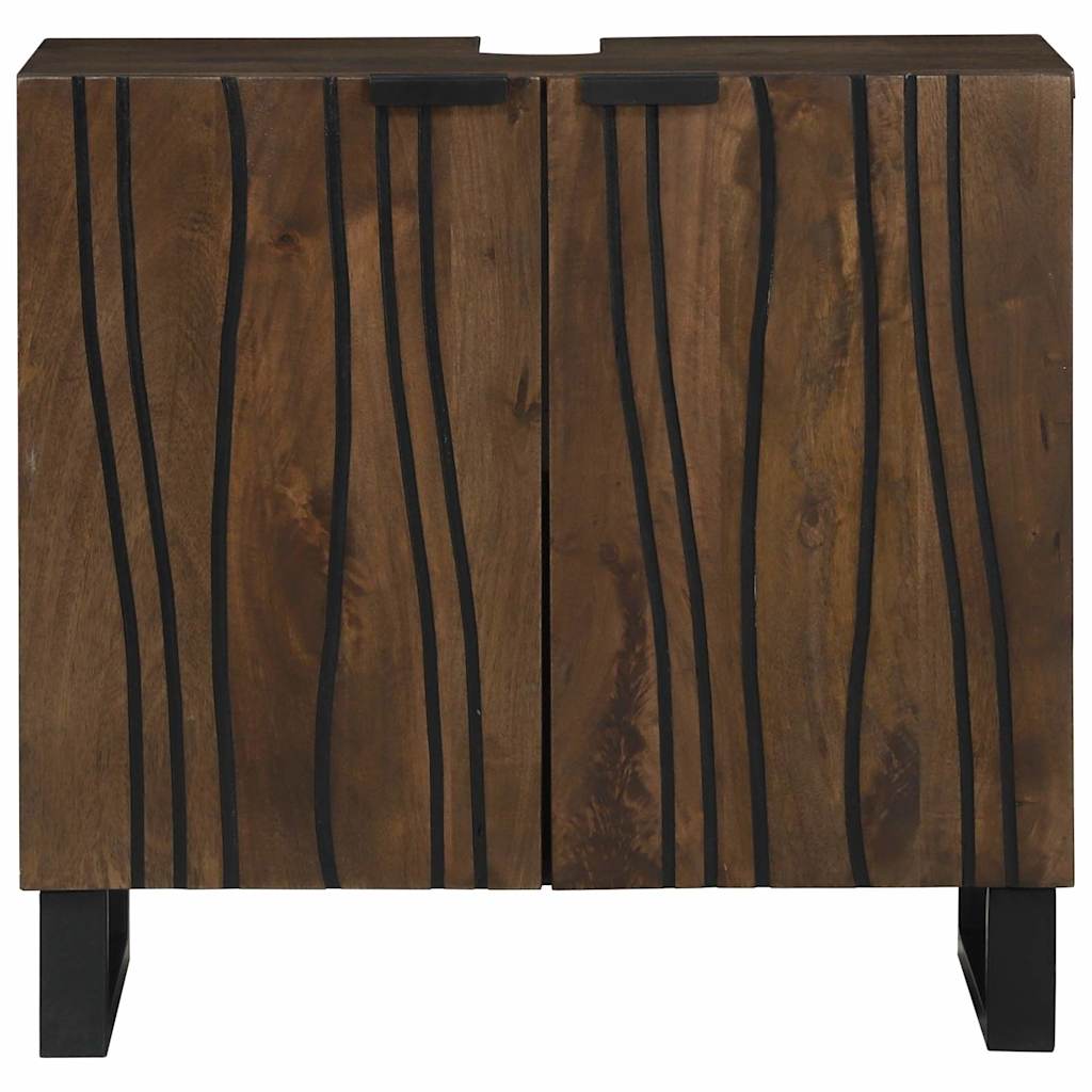 vidaXL Bathroom Sink Cabinet Walnut 62 x 33 x 58 cm Engineered Wood 4