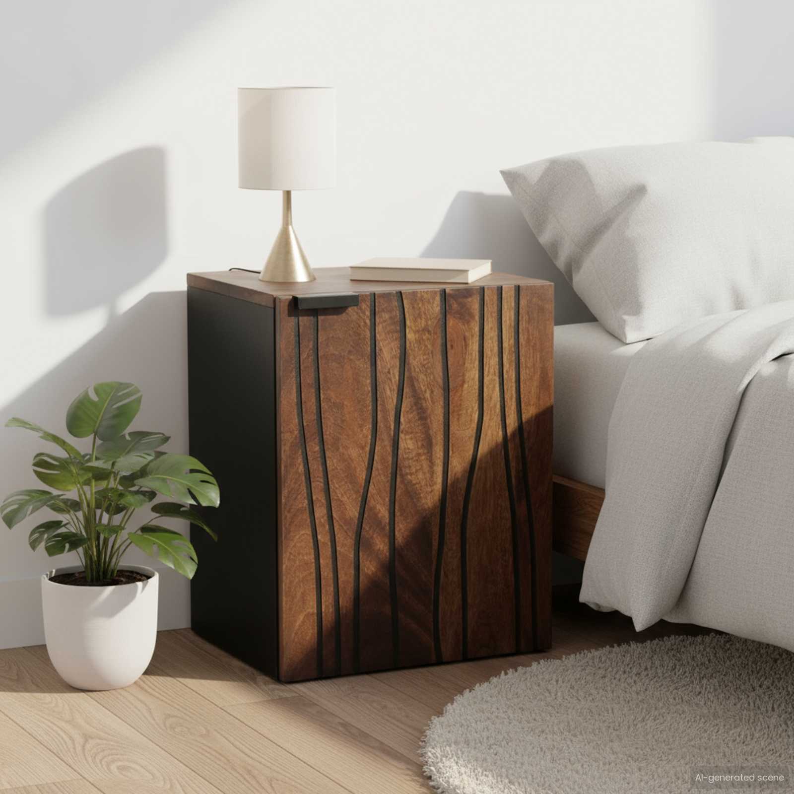 vidaXL Bathroom Sink Cabinet Walnut 38 x 33.5 x 48 cm Engineered Wood 1