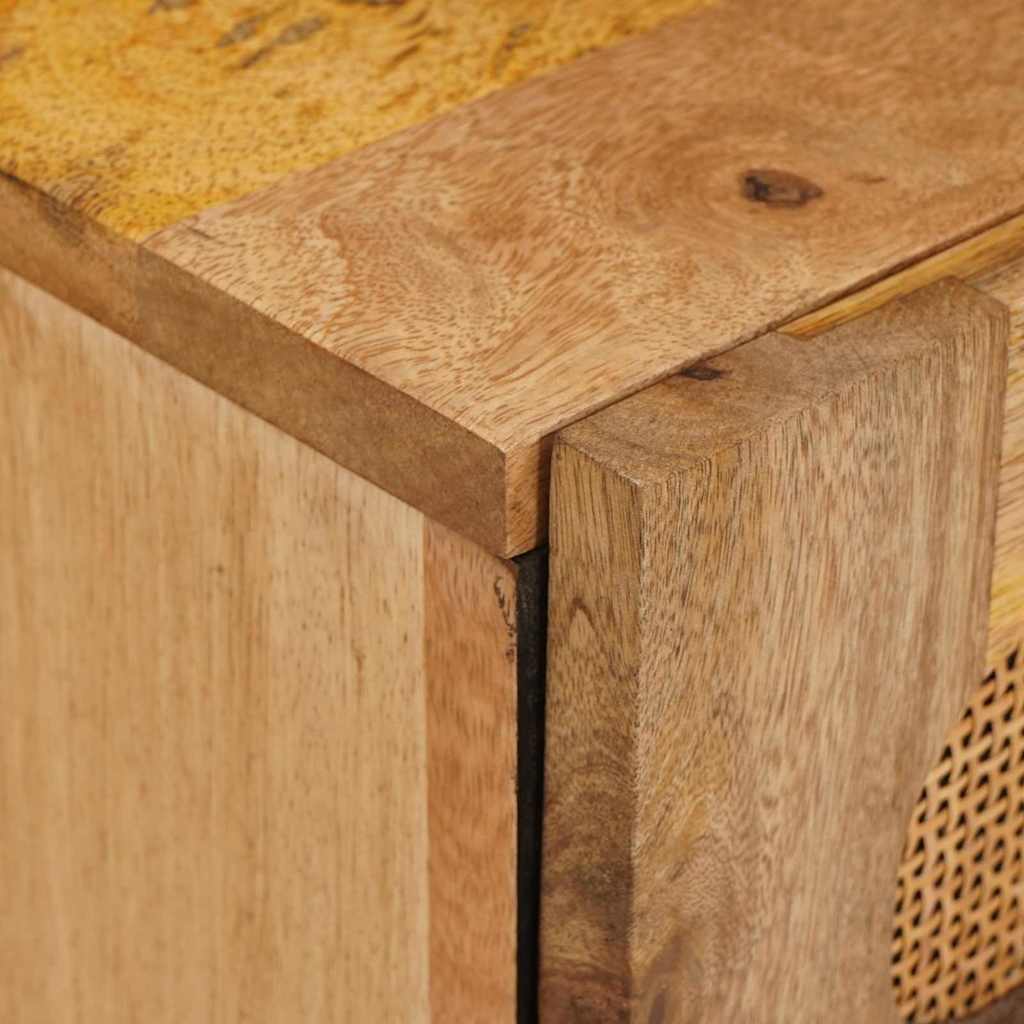 vidaXL Bedside Cabinet Natural 40 x 33 x 46 cm Solid Mango Wood 6