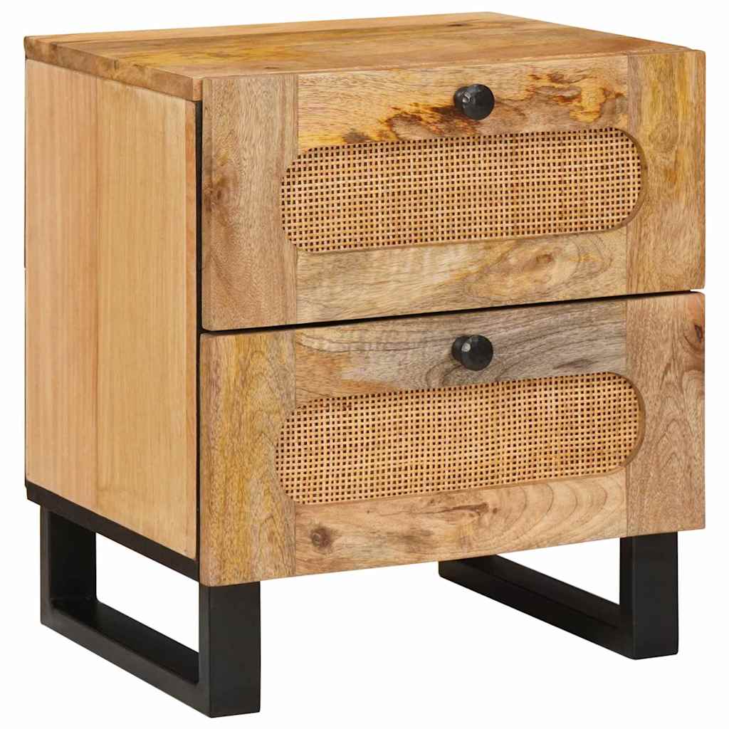 vidaXL Bedside Cabinet Natural 40 x 33 x 46 cm Solid Mango Wood 1