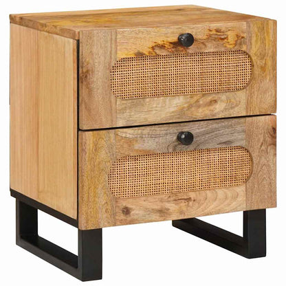 vidaXL Bedside Cabinet Natural 40 x 33 x 46 cm Solid Mango Wood 1