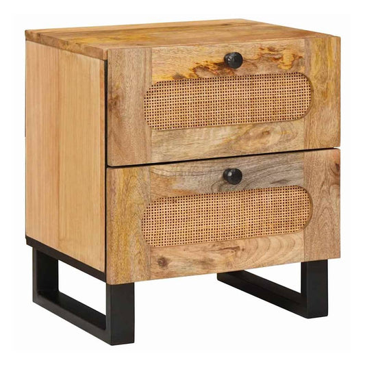 Bedside Cabinet Natural 40 x 33 x 46 cm Solid Mango Wood 1