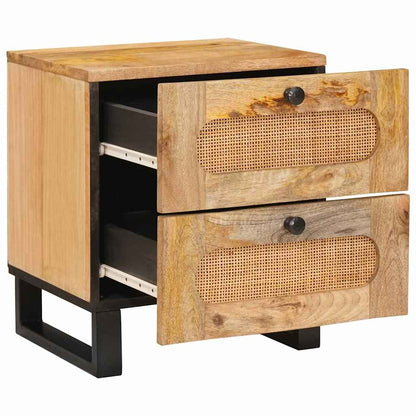vidaXL Bedside Cabinet Natural 40 x 33 x 46 cm Solid Mango Wood 2