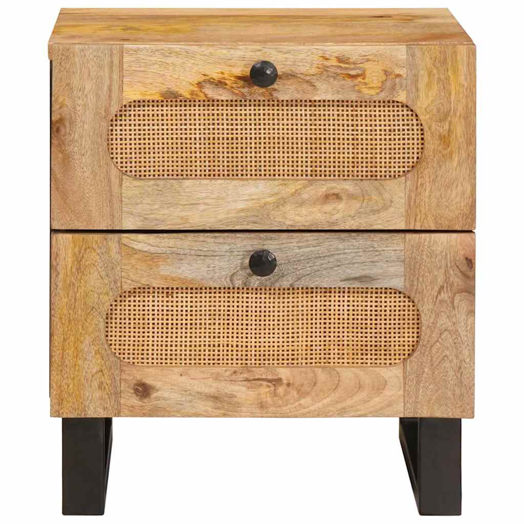 vidaXL Bedside Cabinet Natural 40 x 33 x 46 cm Solid Mango Wood 3
