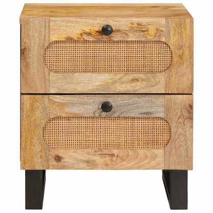 vidaXL Bedside Cabinet Natural 40 x 33 x 46 cm Solid Mango Wood 3