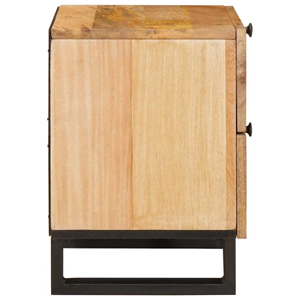 vidaXL Bedside Cabinet Natural 40 x 33 x 46 cm Solid Mango Wood 4