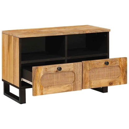 vidaXL TV Cabinet with Drawer Brown 70 x 33x 46 cm Solid Mango Wood 2
