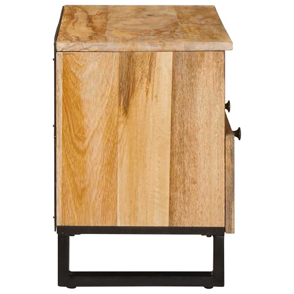 vidaXL TV Cabinet with Drawer Brown 70 x 33x 46 cm Solid Mango Wood 4