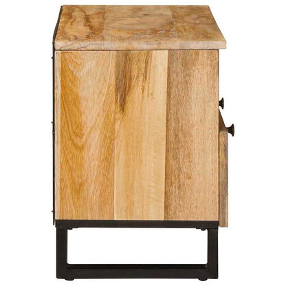 vidaXL TV Cabinet with Drawer Brown 70 x 33x 46 cm Solid Mango Wood 4