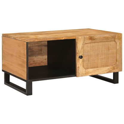 vidaXL Coffee Table Natural 80 x 50 x 40 cm Solid Mango Wood 1