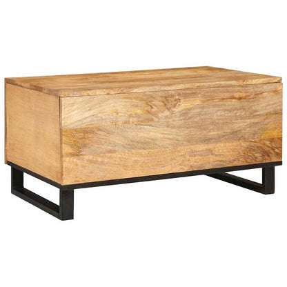 vidaXL Coffee Table Natural 80 x 50 x 40 cm Solid Mango Wood 5