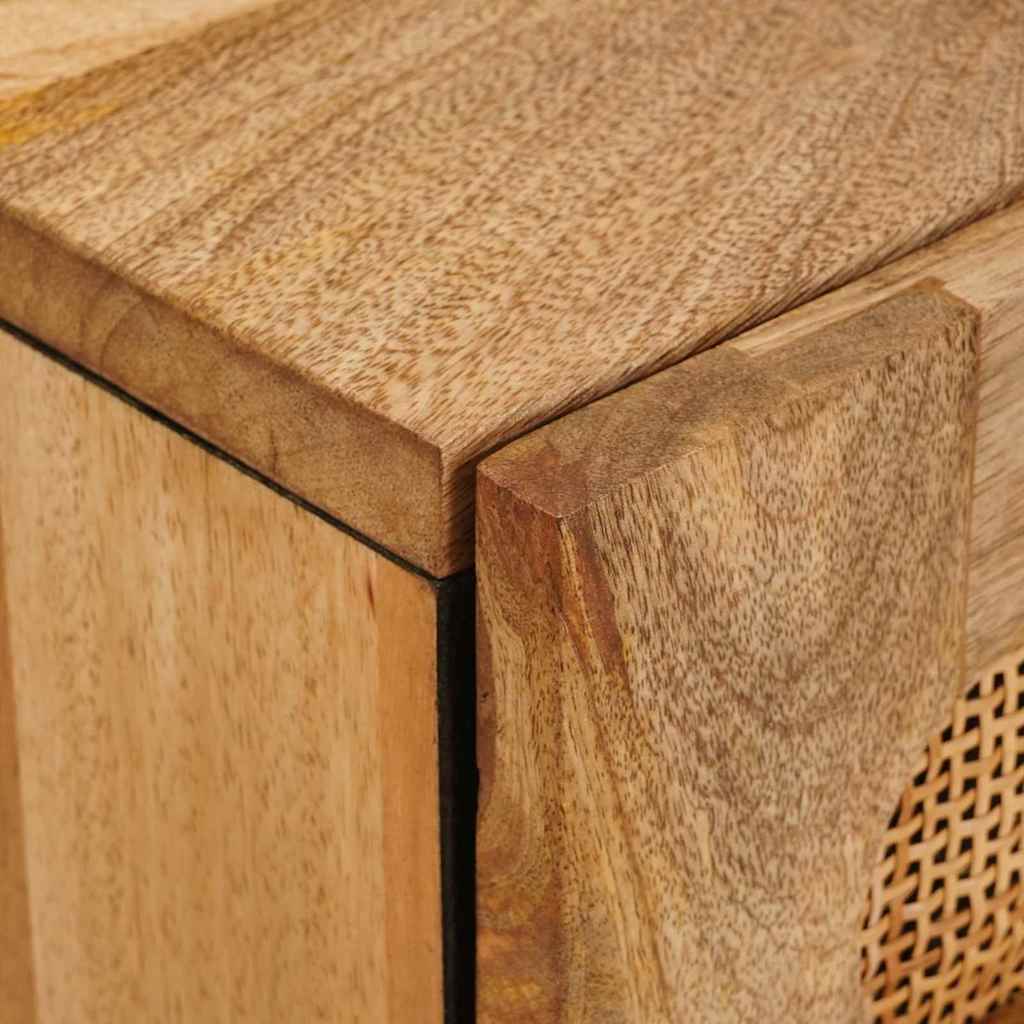 vidaXL Bedside Cabinet Natural 50 x 33 x 60 cm Solid Mango Wood 6
