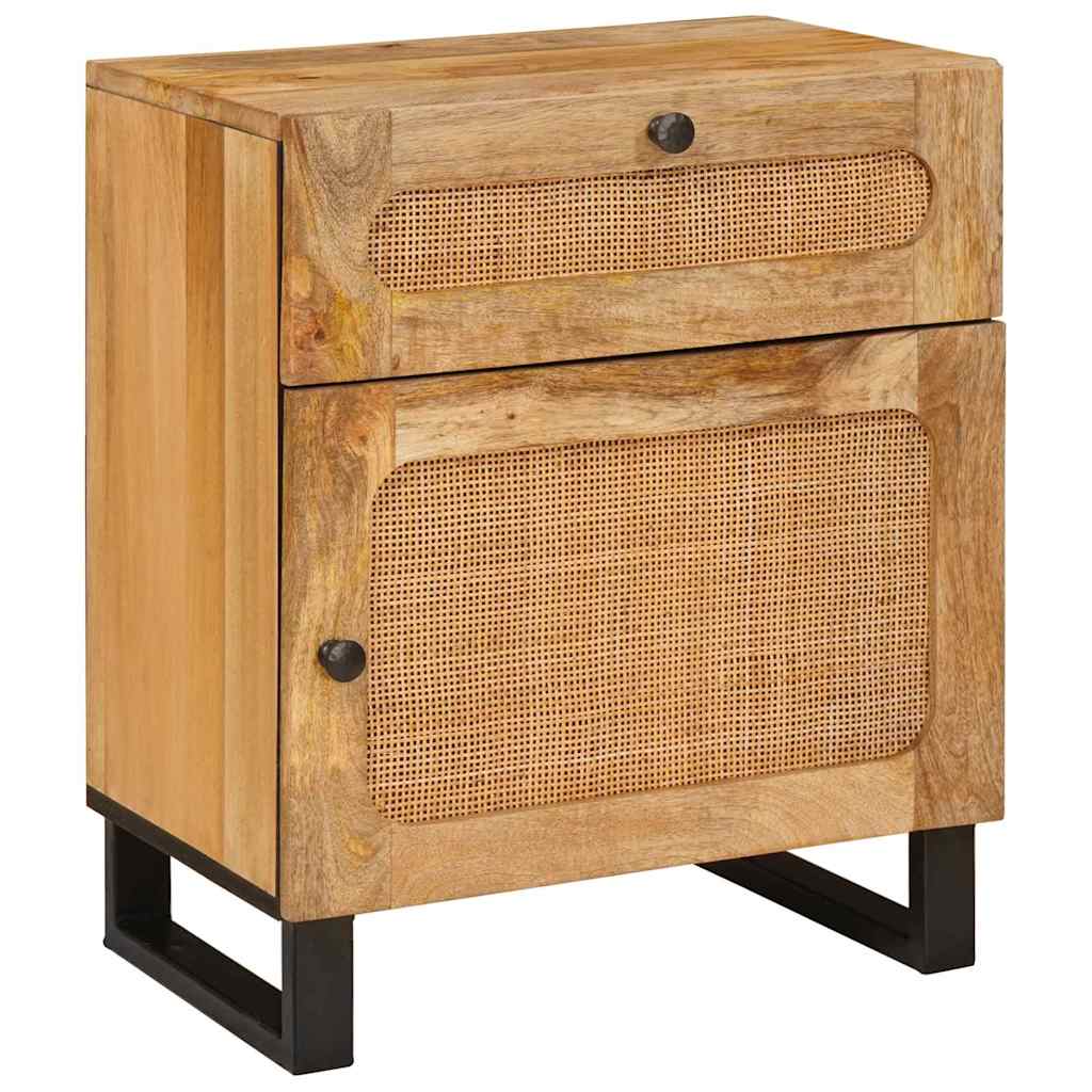 vidaXL Bedside Cabinet Natural 50 x 33 x 60 cm Solid Mango Wood 1