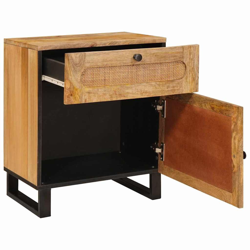 vidaXL Bedside Cabinet Natural 50 x 33 x 60 cm Solid Mango Wood 2