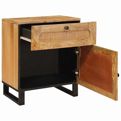 vidaXL Bedside Cabinet Natural 50 x 33 x 60 cm Solid Mango Wood 2