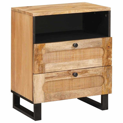 vidaXL Bedside Cabinet Natural 50 x 33 x 62 cm Solid Mango Wood 1