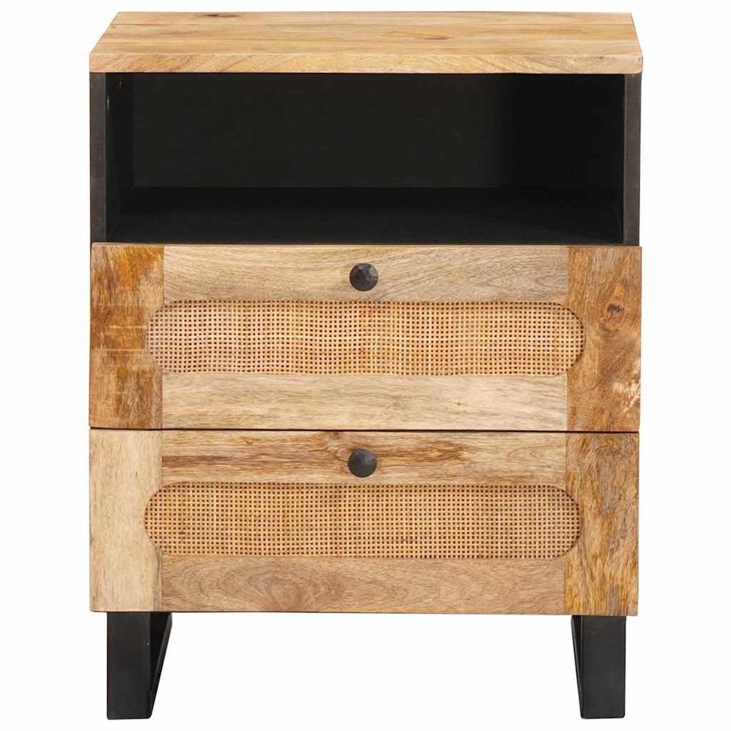 vidaXL Bedside Cabinet Natural 50 x 33 x 62 cm Solid Mango Wood 3