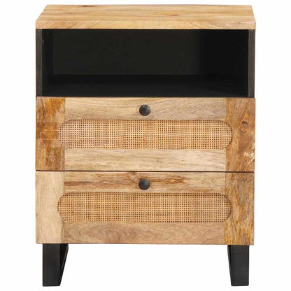 vidaXL Bedside Cabinet Natural 50 x 33 x 62 cm Solid Mango Wood 3