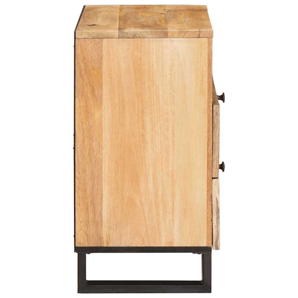 vidaXL Bedside Cabinet Natural 50 x 33 x 62 cm Solid Mango Wood 4