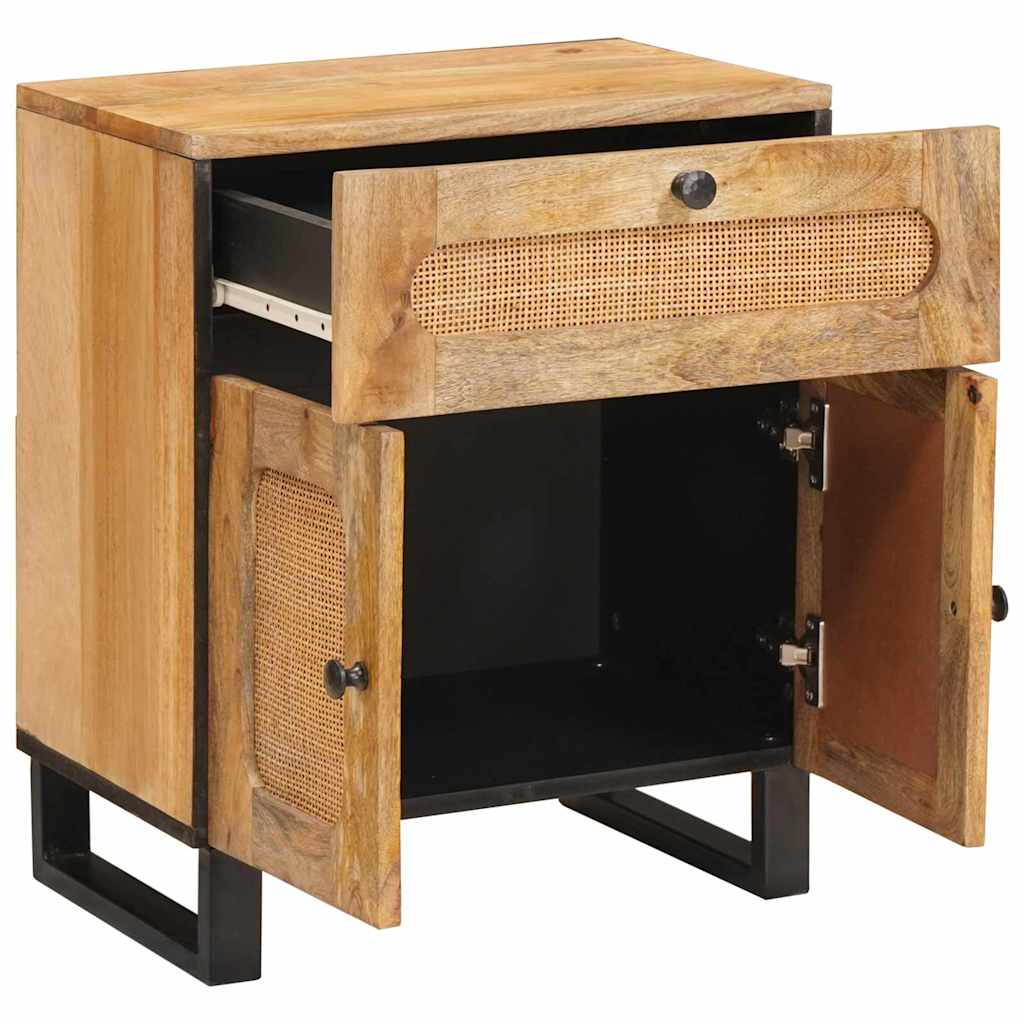 vidaXL Bedside Cabinet Natural 50 x 33 x 60 cm Solid Mango Wood 2