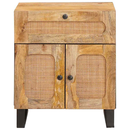 vidaXL Bedside Cabinet Natural 50 x 33 x 60 cm Solid Mango Wood 3