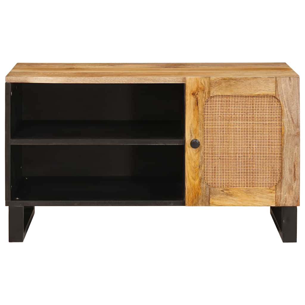 vidaXL TV Cabinet Brown 80 x 33 x 46 cm Solid Mango Wood 3