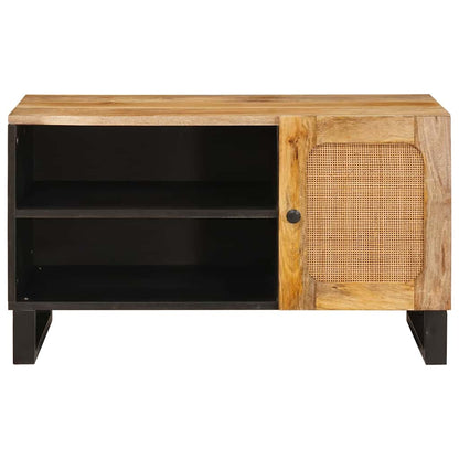 vidaXL TV Cabinet Brown 80 x 33 x 46 cm Solid Mango Wood 3