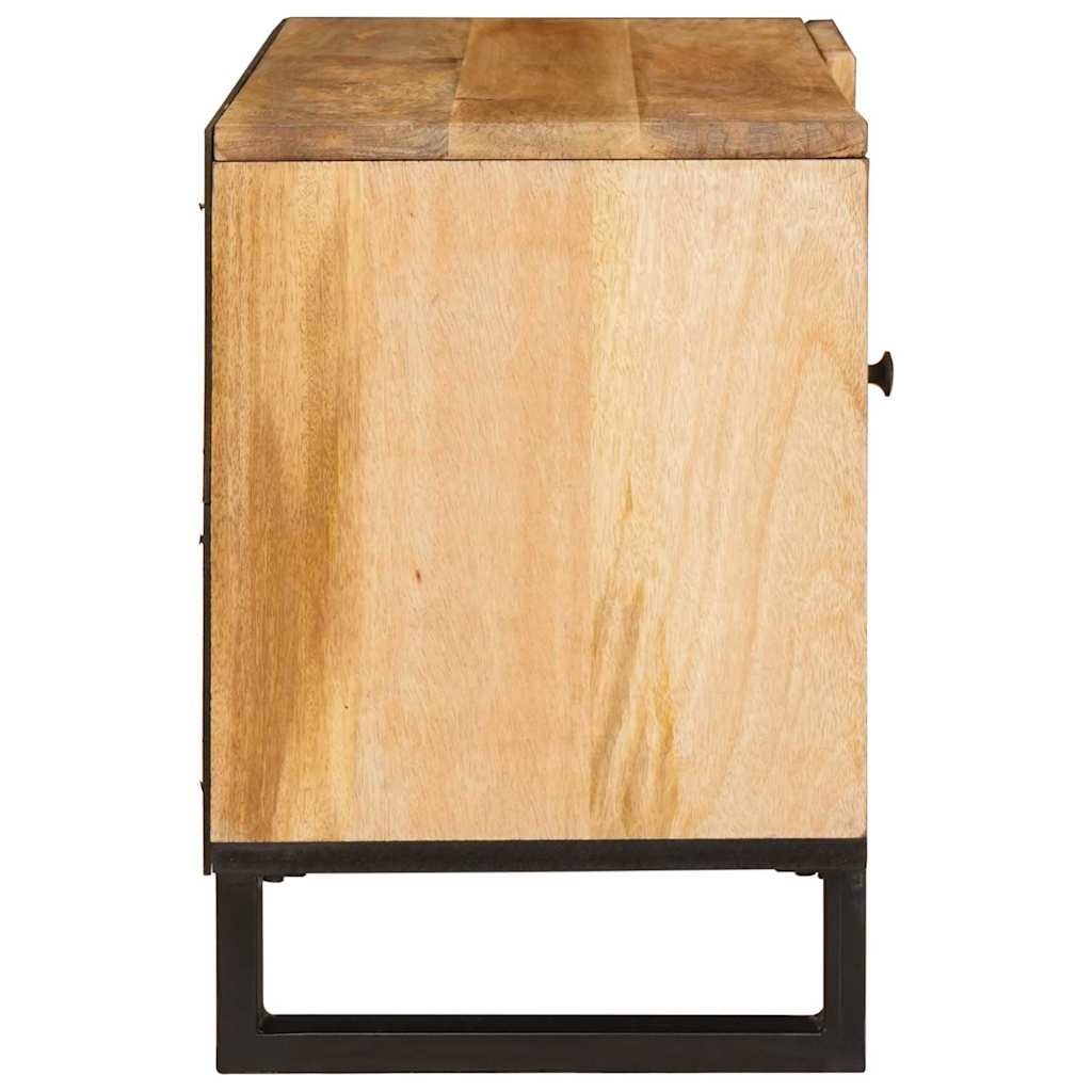 vidaXL TV Cabinet Brown 80 x 33 x 46 cm Solid Mango Wood 4