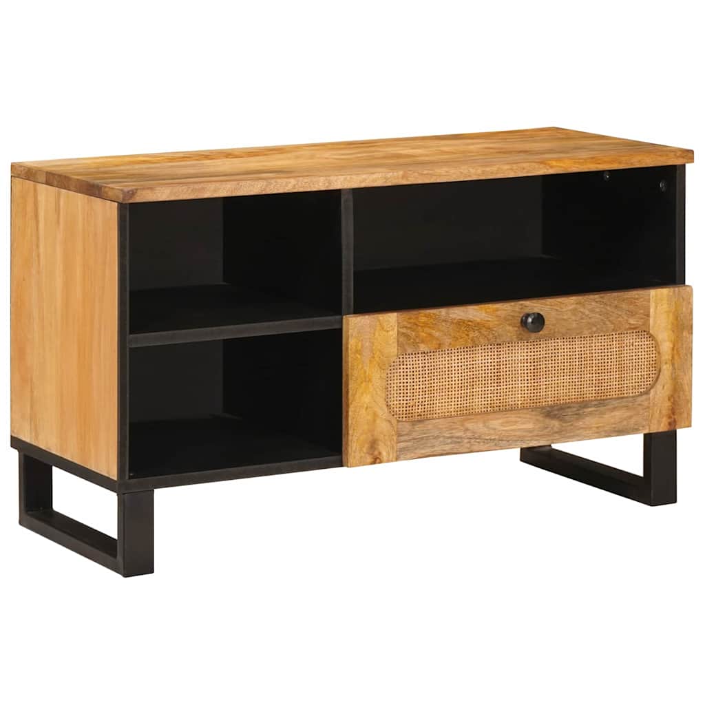 vidaXL TV Cabinet with Drawer Brown 80 x 33 x 46 cm Solid Mango Wood 1