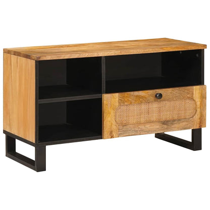 vidaXL TV Cabinet with Drawer Brown 80 x 33 x 46 cm Solid Mango Wood 1