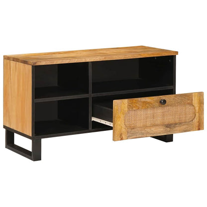 vidaXL TV Cabinet with Drawer Brown 80 x 33 x 46 cm Solid Mango Wood 2