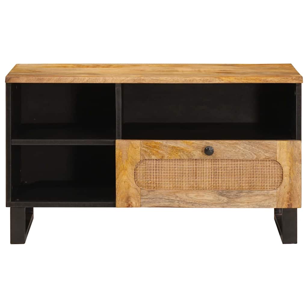 vidaXL TV Cabinet with Drawer Brown 80 x 33 x 46 cm Solid Mango Wood 3