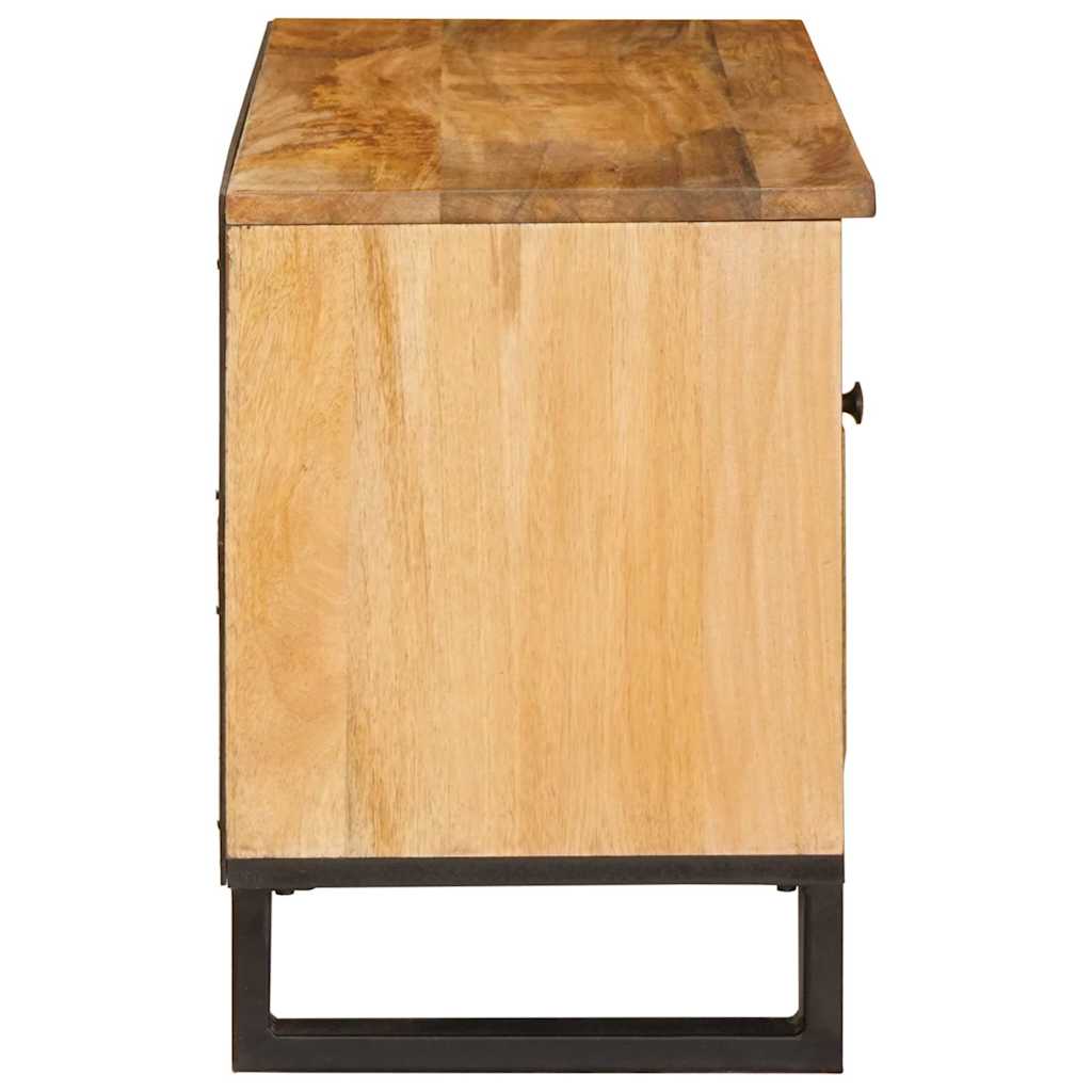 vidaXL TV Cabinet with Drawer Brown 80 x 33 x 46 cm Solid Mango Wood 4