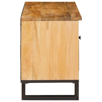 vidaXL TV Cabinet with Drawer Brown 80 x 33 x 46 cm Solid Mango Wood 4