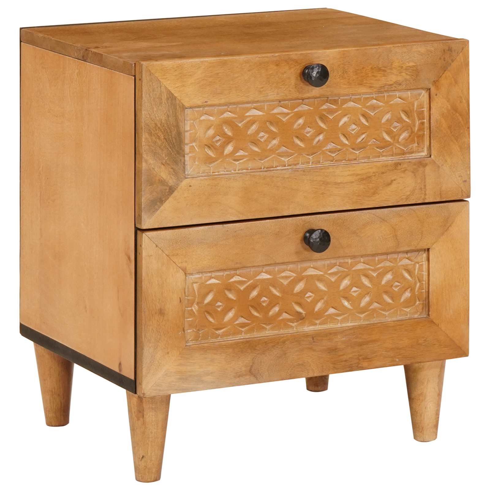 vidaXL Bedside Cabinet Light Brown 40 x 33 x 46 cm Engineered Wood 2