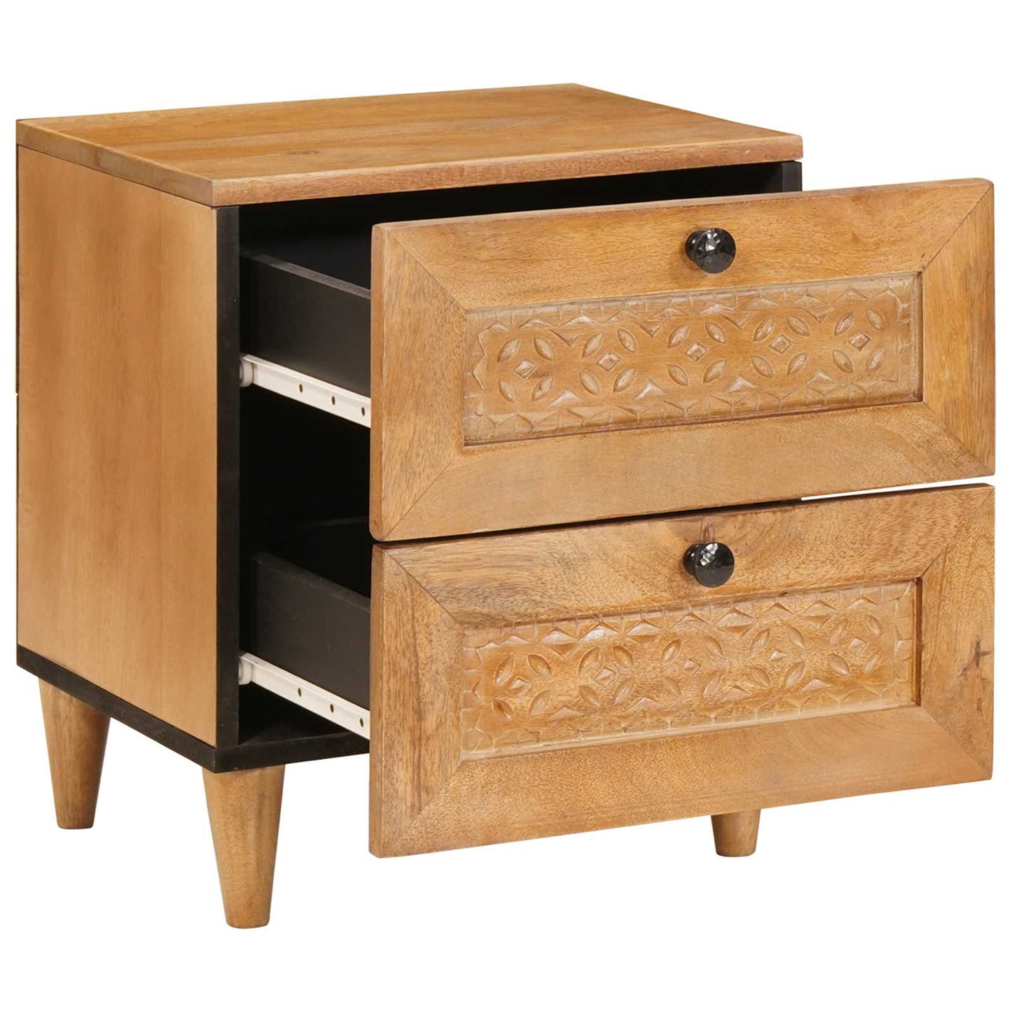 vidaXL Bedside Cabinet Light Brown 40 x 33 x 46 cm Engineered Wood 3