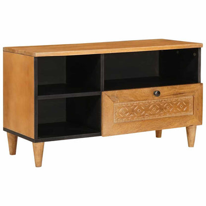 vidaXL TV Cabinet with Drawer 80 x 33 x 46 cm Solid Mango Wood 1