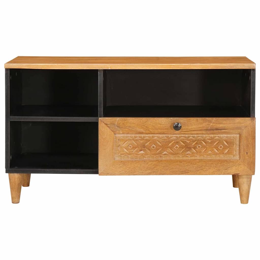 vidaXL TV Cabinet with Drawer 80 x 33 x 46 cm Solid Mango Wood 3