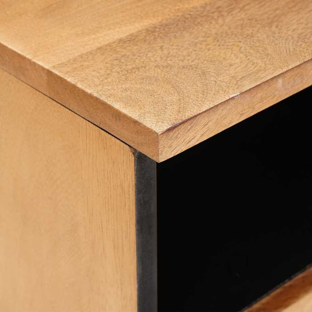 TV Cabinet with Drawer 100 x 33 x 46 cm Solid Mango Wood Light brown (desert finish)