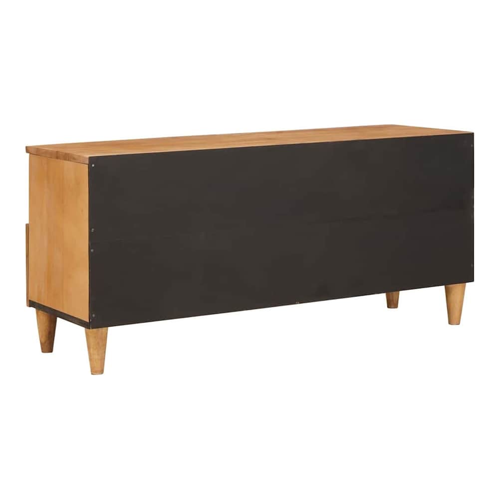 TV Cabinet with Drawer 100 x 33 x 46 cm Solid Mango Wood Light brown (desert finish)
