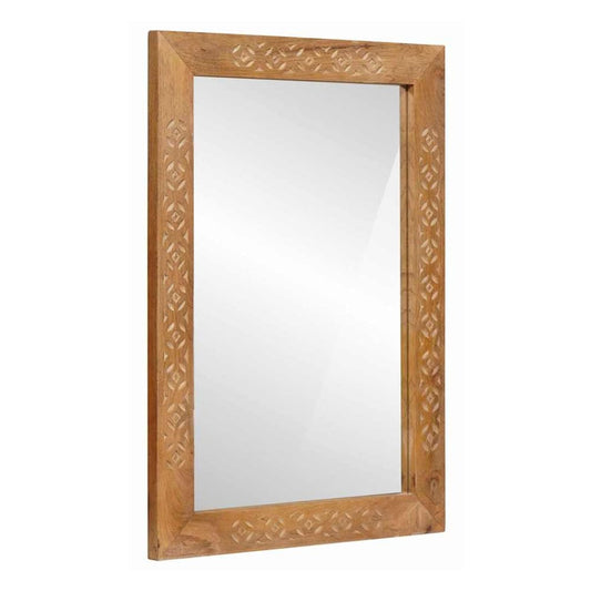 Wall Mirror 70 x 50 cm Engineered Wood and Glass Rectangular Light brown (desert finish)