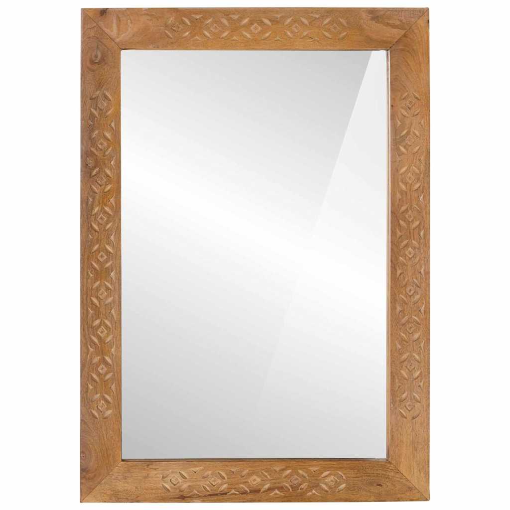 vidaXL Wall Mirror 70 x 50 cm Engineered Wood and Glass Rectangular 2