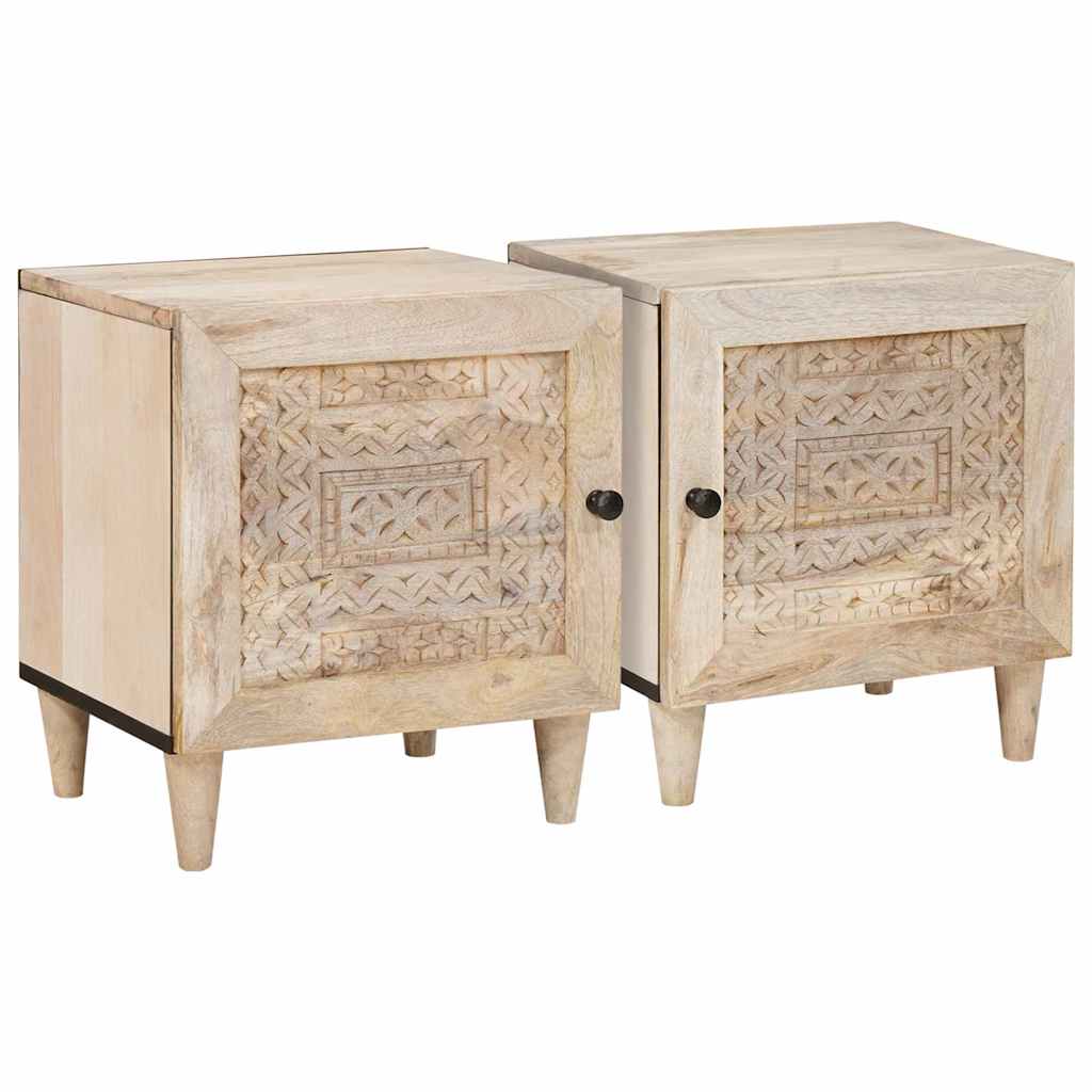 vidaXL Bedside Cabinet White 40 x 33 x 46 cm Engineered Wood