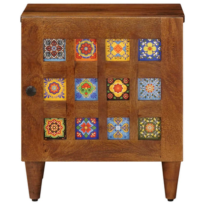 vidaXL Bedside Cabinet Brown 40 x 33 x 46 cm Solid Mango Wood 4