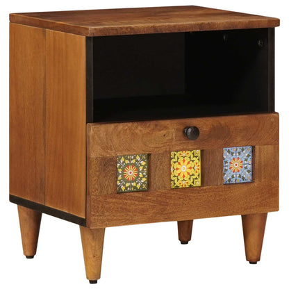 vidaXL Bedside Cabinet Brown 40 x 33 x 46 cm Solid Mango Wood 2