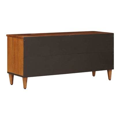 TV Cabinet with Shelf 100 x 33 x 46 cm Solid Mango Wood Walnut