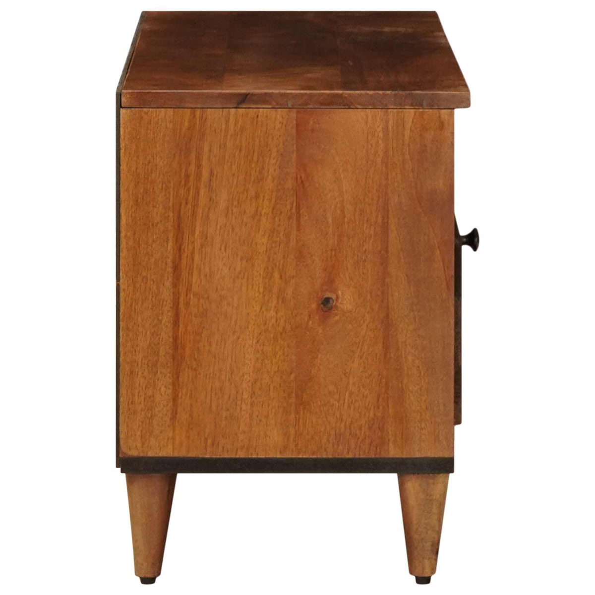 vidaXL TV Cabinet with Drawer Walnut 100 x 33 x 46 cm Solid Mango Wood 5